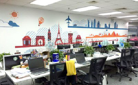 溧阳教你设计办公室墙绘的方法。