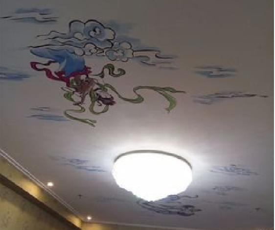 溧阳如何快速绘制天花板上的手绘墙？