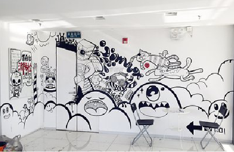 溧阳手绘墙并非传统涂鸦。